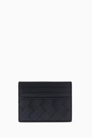 Credit Card Case in Intrecciato Leather