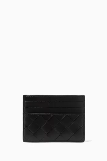 Credit Card Case in Intrecciato Leather