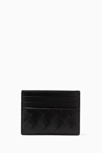 Credit Card Case in Intrecciato Leather