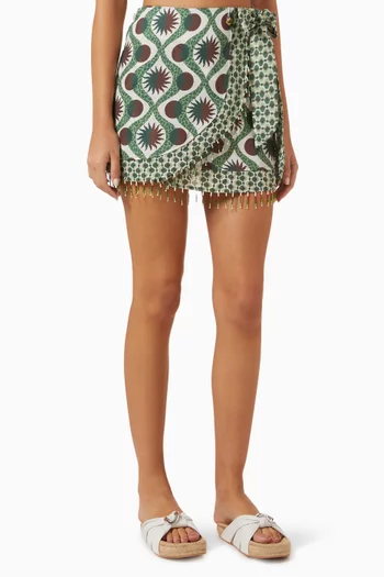 Embroidered Mini Skirt