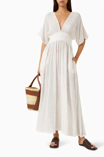 Low-back Maxi Dress in Cotton