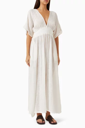 Low-back Maxi Dress in Cotton