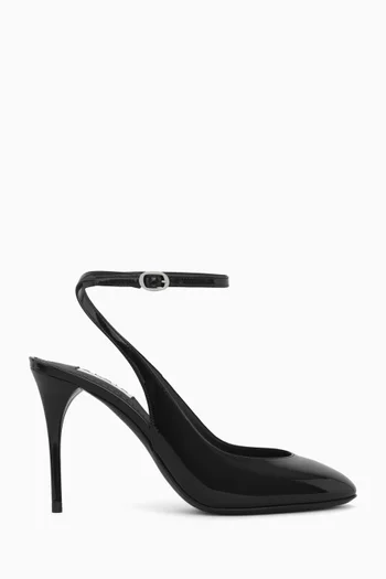 Décolleté 90 Slingback Pumps in Patent Leather