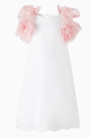 Peonies Dress in Italian Cotton
