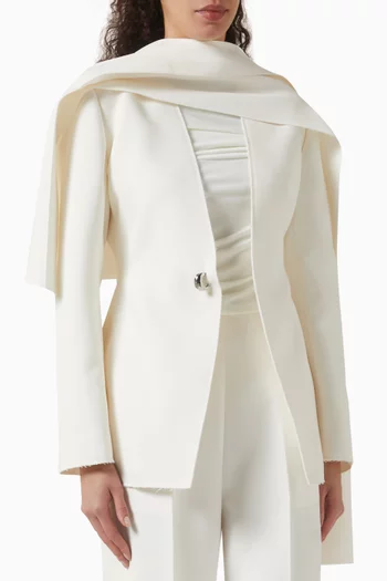 Mika Asymmetric Cape Blazer