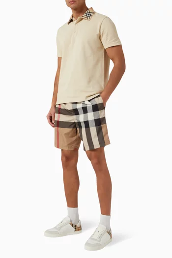 Check Drawcord Swim Shorts
