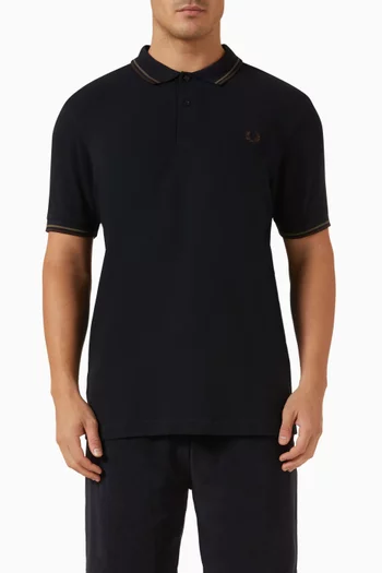 Twin Tipped Polo Shirt in Cotton Piqué