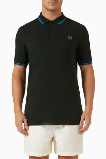 Twin Tipped Polo Shirt in Cotton Piqué