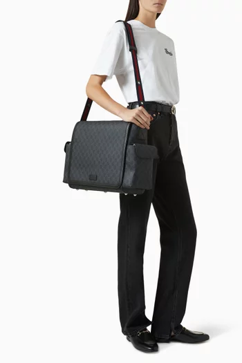 Medium Diaper Bag in GG Supreme Canvas
