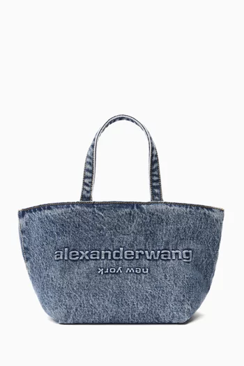 Small Punch Tote Bag in Denim