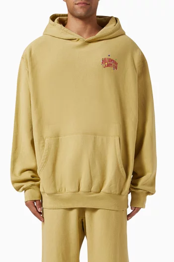 Oversized Arch Logo Hoodie in Cotton
