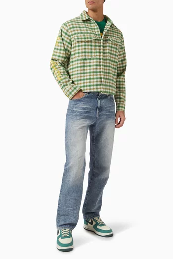 Check Shirt in Poly-wool
