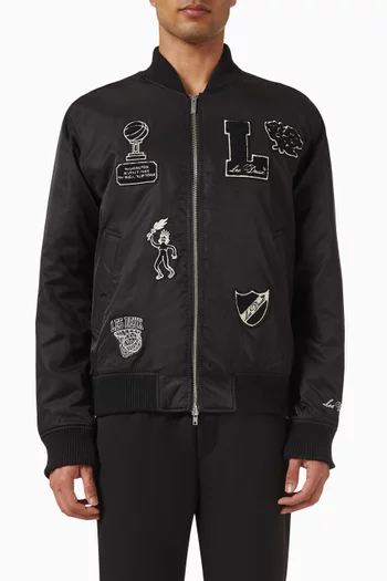 Neo Varsity Bomber Jacket in Nylon