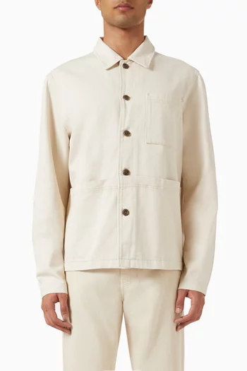 Journey Embroidered Overshirt in Cotton