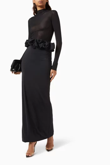 Aeras Turtleneck Top in Sheer Lycra