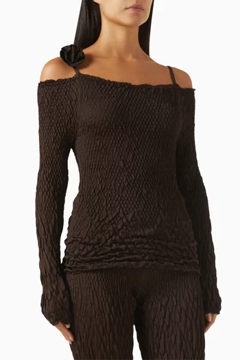Off-shoulder Knit Top