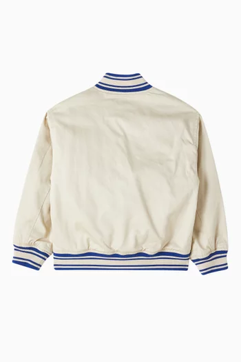 Varsity Bomber Jacket in Twill