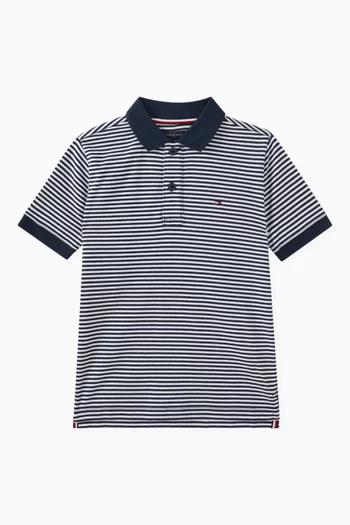 Striped Polo Shirt in Cotton