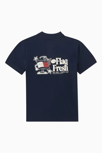 Flag Fun Polo Shirt in Cotton-piqué