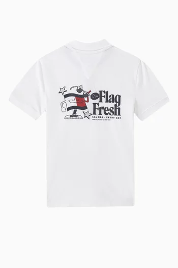Flag Fun Polo Shirt in Cotton-piqué