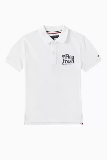 Flag Fun Polo Shirt in Cotton-piqué