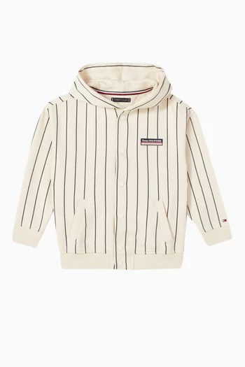 Monotype Striped Label Hoodie
