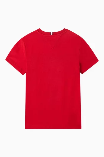 Logo Rib-Knit Insert T-Shirt