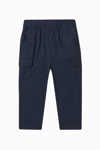 Flag Embroidery Cargo Pants in Cotton