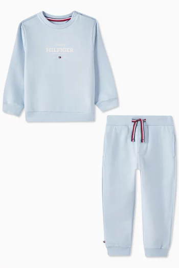 Hilfiger Monotype Tracksuit Set in Stretch Cotton