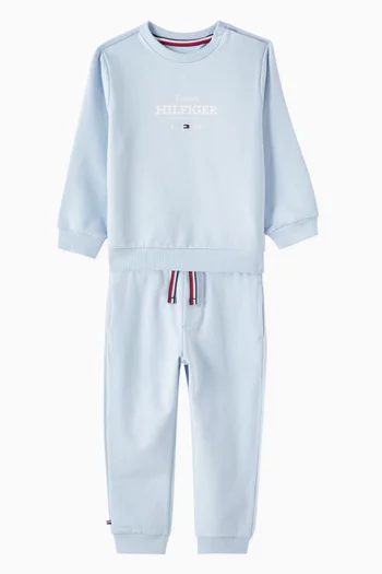 Hilfiger Monotype Tracksuit Set in Stretch Cotton
