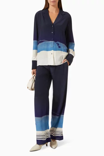 Mariner Wide-leg Pants in Silk