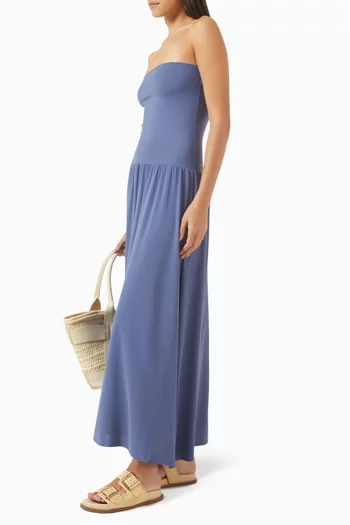 Oda Long Dress in Crêpe Jersey
