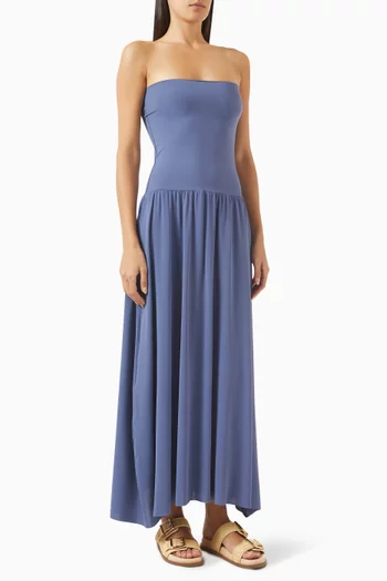 Oda Long Dress in Crêpe Jersey