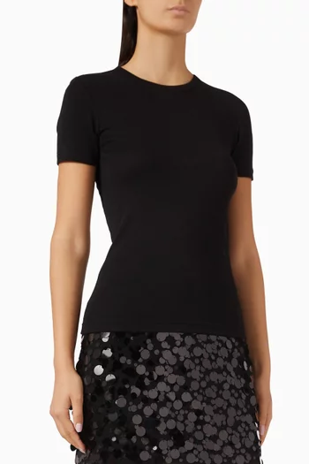 Shrunken T-shirt in Pima Cotton Blend