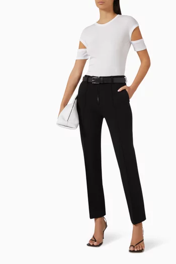 Slash Shrunken T-shirt in Pima Cotton Blend