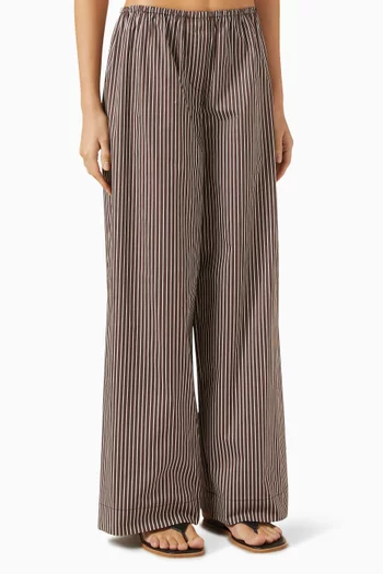 Bonfire Striped Wide-leg Pants in Cotton Blend
