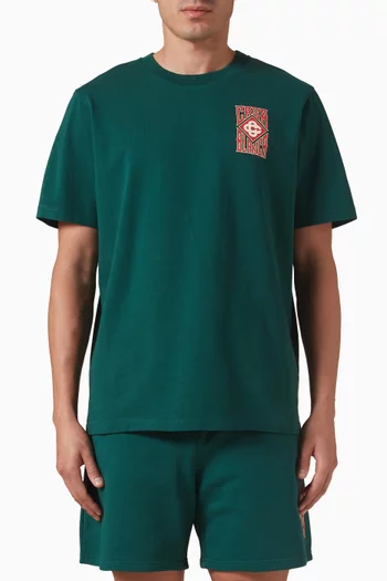 Gothic Stacked Logo T-shirt in Cotton Jersey