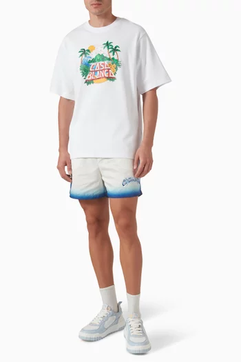 Casa Beach Wave T-shirt in Cotton Jersey