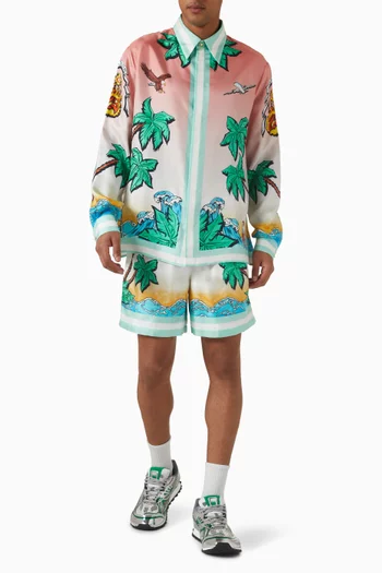 شورت Tennis Club تويل حرير