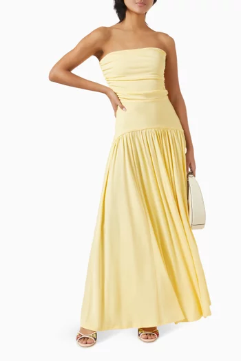Mariana Shirred Dress in Viscose Jersey