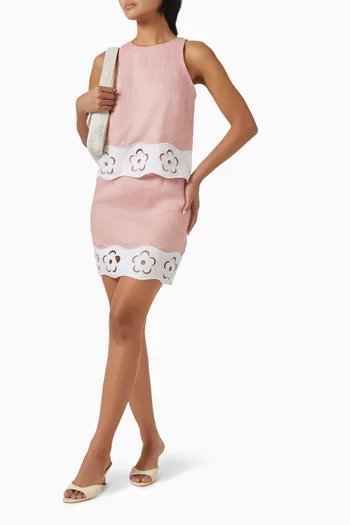 Margaux Mini Skirt in Linen
