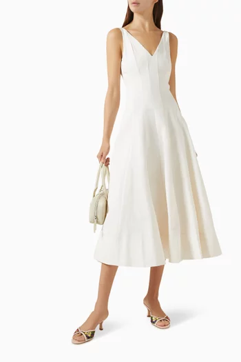 Marieta Midi Dress in Cotton-blend