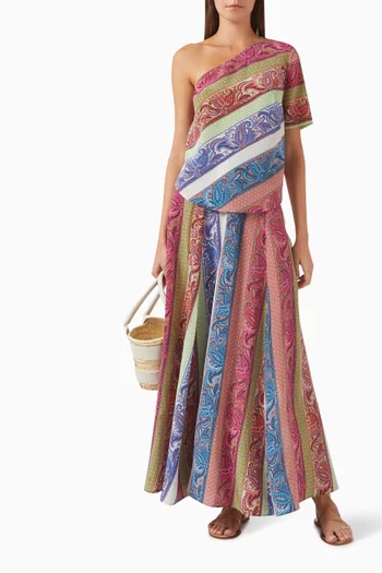 Marseille One-shoulder Top in Silk