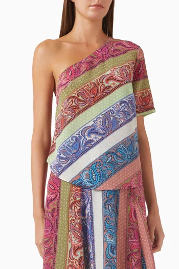 Marseille One-shoulder Top in Silk