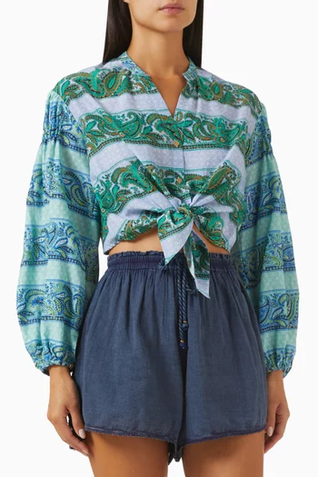Fraiche Tie Front Shirt in LENZING™ Viscose Blend