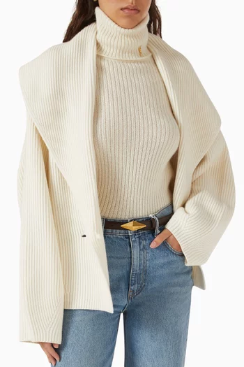 Diamond Clasp Belt in Lizard-print Leather
