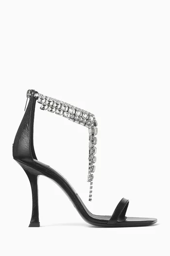 Verity 100 Embellished Sandals in Leather