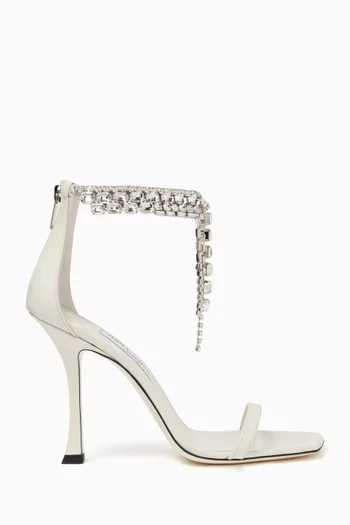 Verity 100 Crystal Sandals in Patent Leather