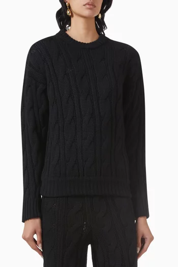 Roundneck Sweater in Wool-knit