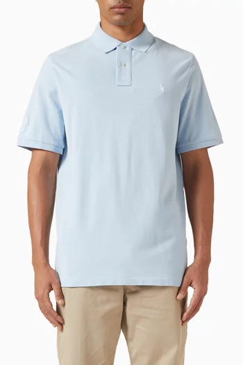 Embroidered Logo Polo Shirt in Cotton